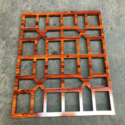 復(fù)式木紋鋁花格窗 庭院中式美學(xué)與現(xiàn)代工藝的完美融合